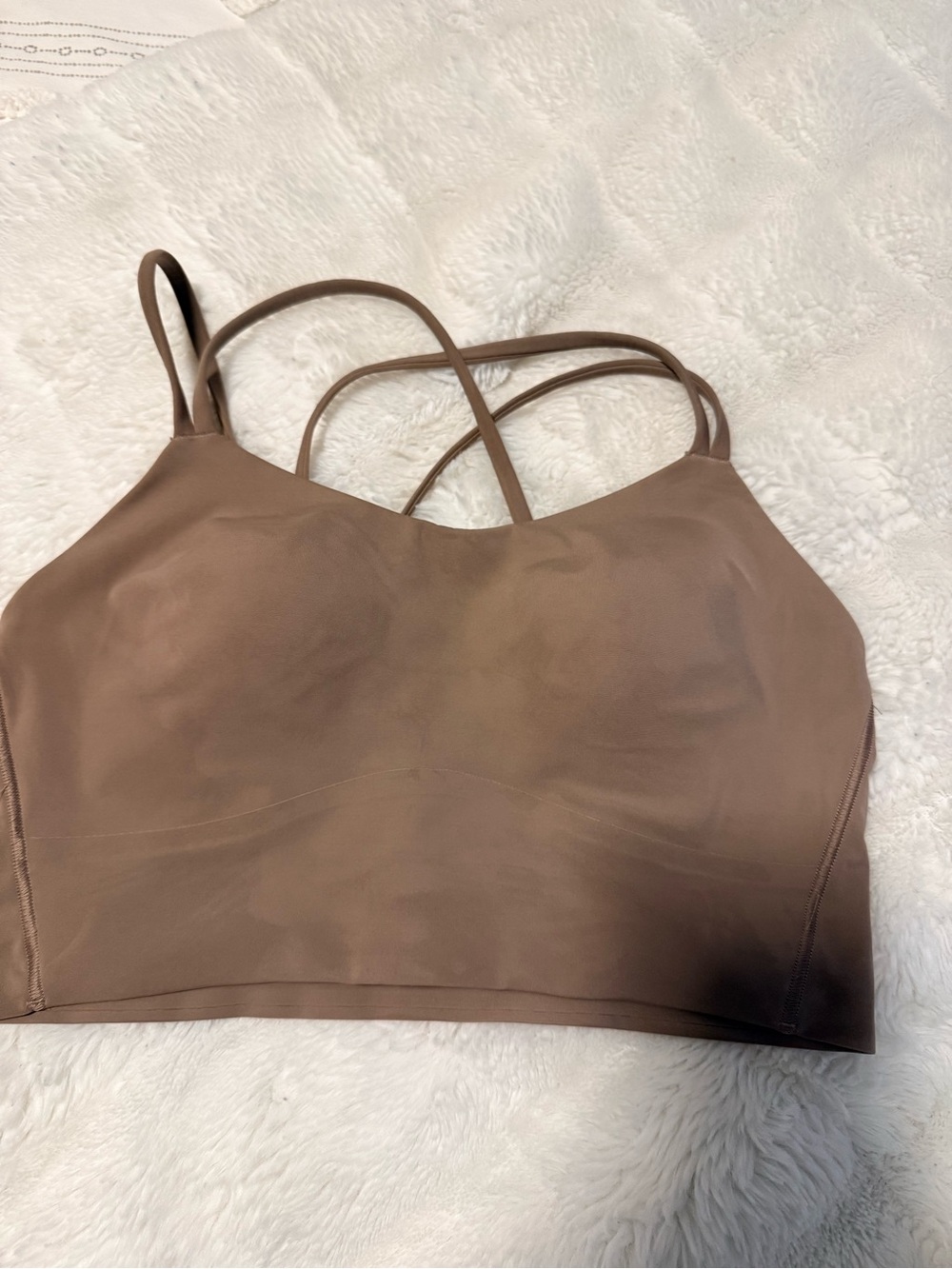 Lululemon like a cloud longline bra- Taupetastic